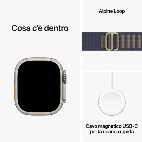 Apple Watch Ultra 2 49mm Gps + cellular Titanium Blue Enjoy Business Class - immagine 9